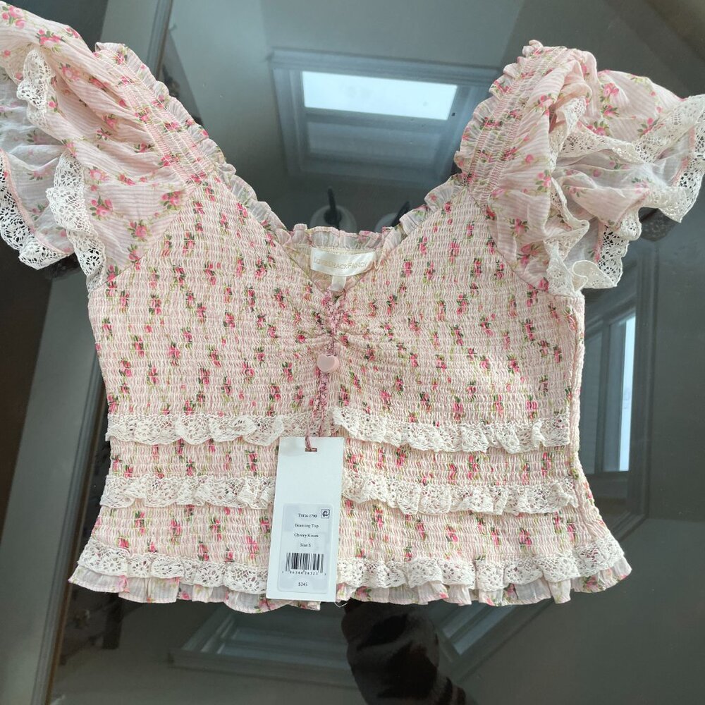 LoveshackFancy Beaming Top Cherry Kisses
